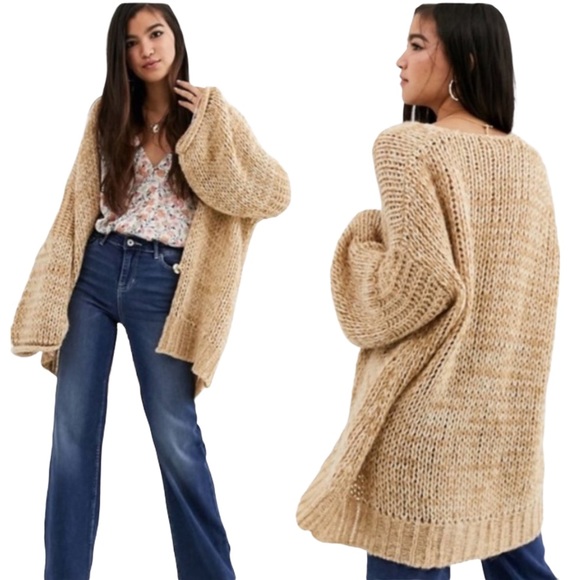 FREE PEOPLE Home Town Balloon Sleeve Cardigan M - Picture 16 of 16